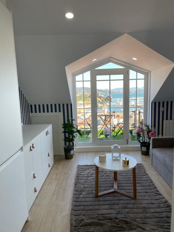 Estudio Impresionantes Vistas Con Terraza Y Piscina Baiona Eksteriør billede
