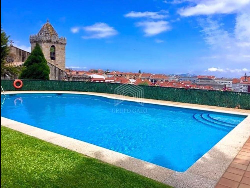 Estudio Impresionantes Vistas Con Terraza Y Piscina Baiona Eksteriør billede