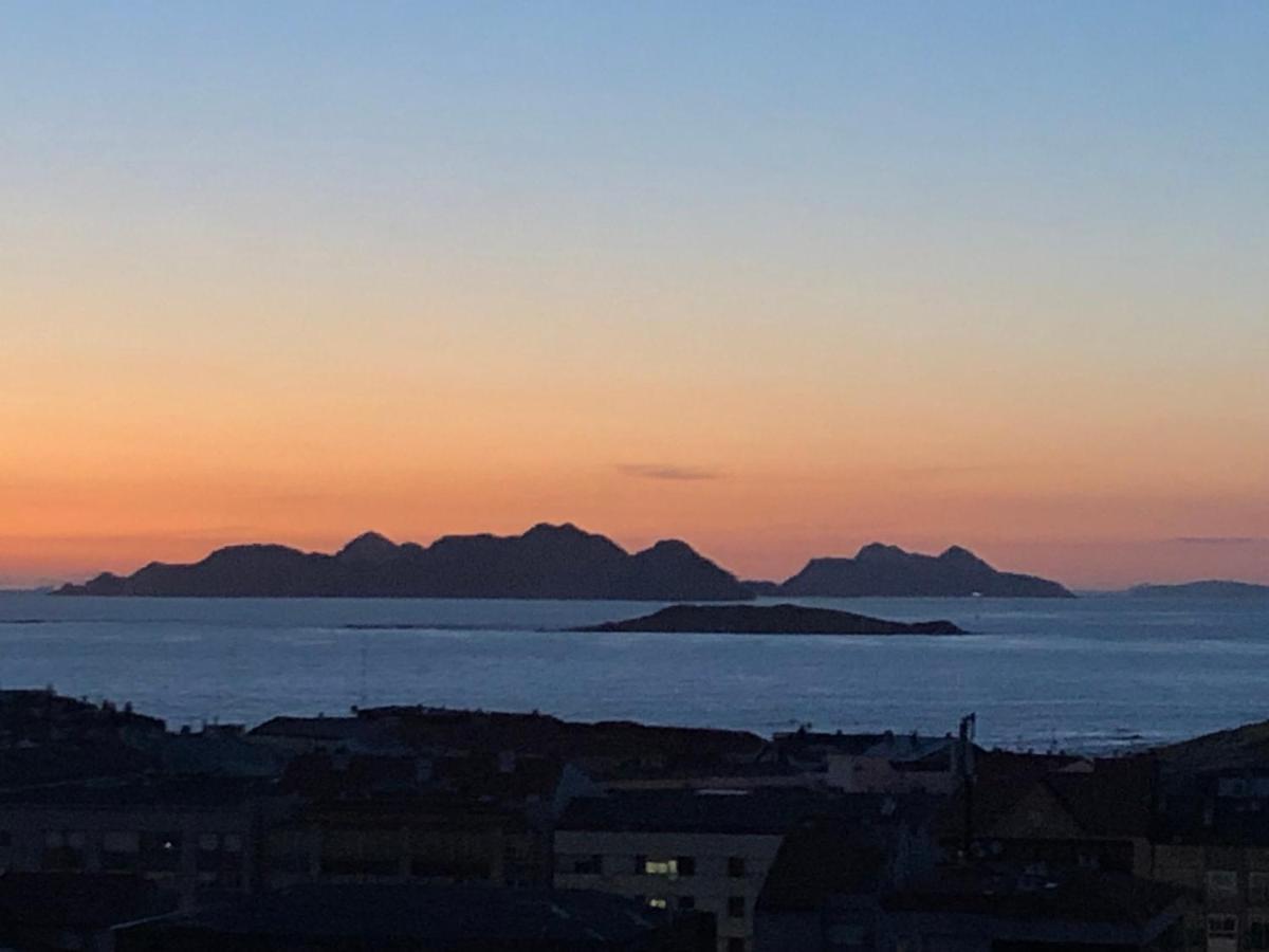 Estudio Impresionantes Vistas Con Terraza Y Piscina Baiona Eksteriør billede