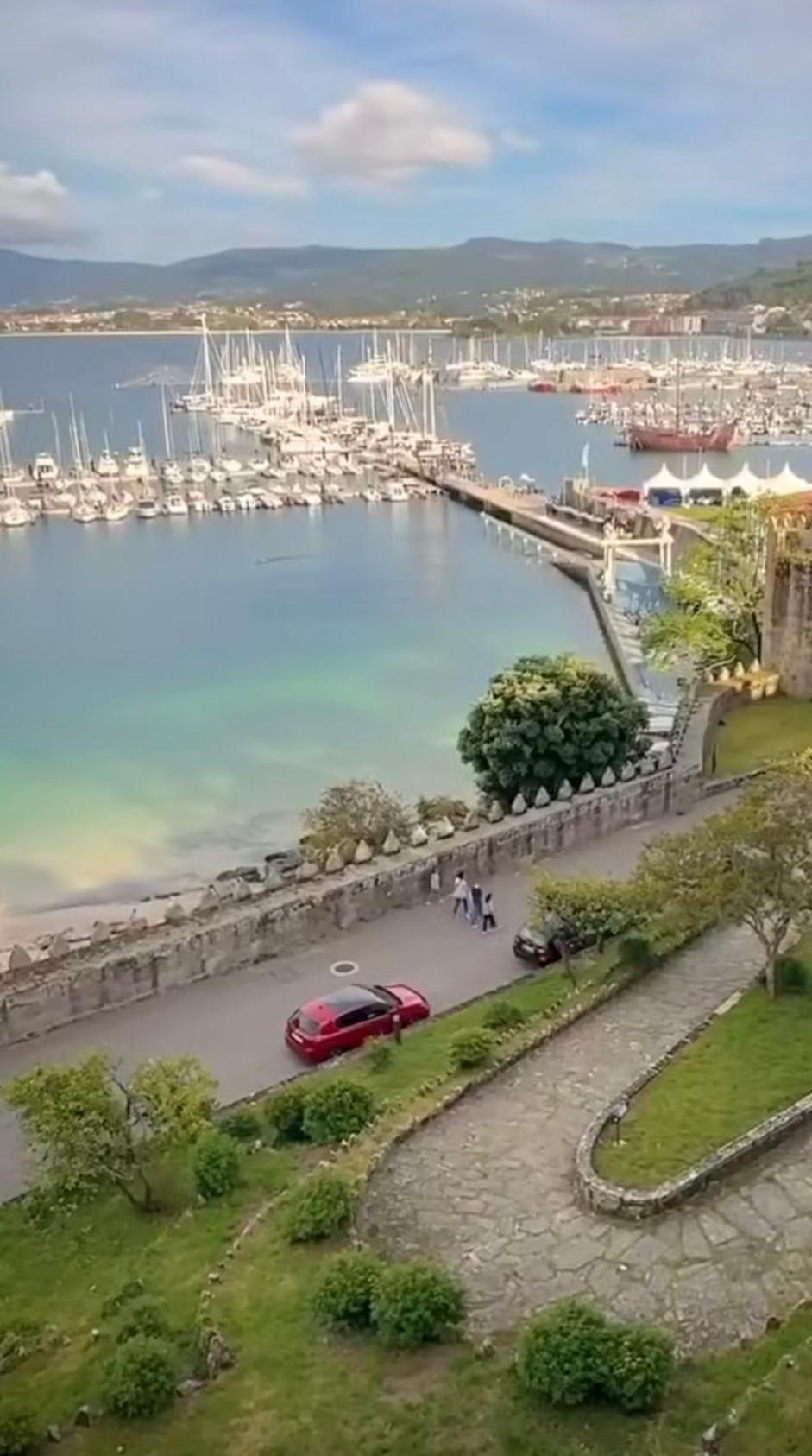 Estudio Impresionantes Vistas Con Terraza Y Piscina Baiona Eksteriør billede