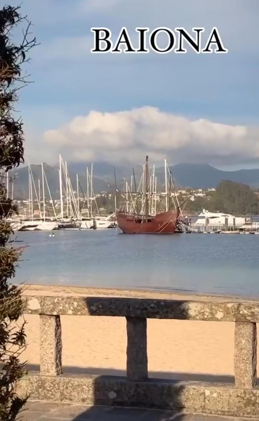 Estudio Impresionantes Vistas Con Terraza Y Piscina Baiona Eksteriør billede